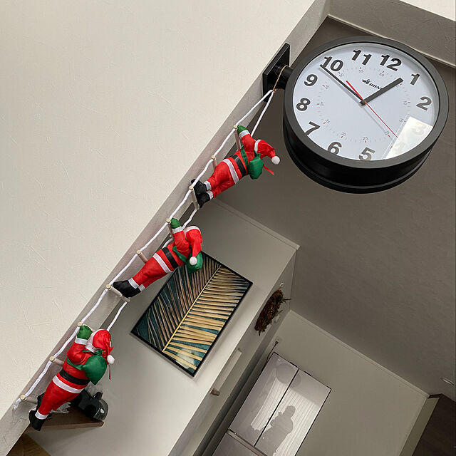nagisaの-クリスマス飾り はしごサンタクロース サンタはしご サンタ人形はしご 三人 はしごのサンタ 吊り装飾用 サンタクロース インテリア飾り クリスマス おもちゃ (25cm&三つのサンタ)jk-001クリスマスの家具・インテリア写真