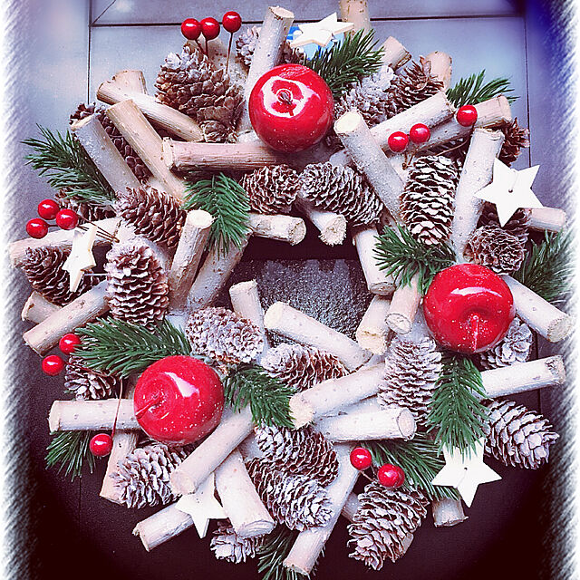 coconutの-【クリスマス】　彩か　リース　ホワイトバーチアップル　CXO-510Sの家具・インテリア写真