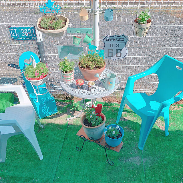 moonのホームテイスト-ガーデンデザインチェア4脚セット【アンジェロ -ANGELO-】（ガーデン　イス　4脚）ブラックの家具・インテリア写真