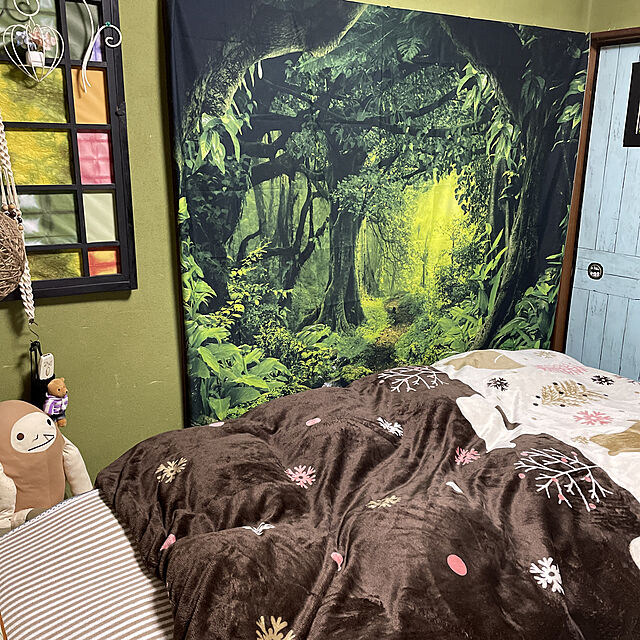 sakuranboの-ファンタジーの森のタペストリー壁掛け風景壁のタペストリー寝室のリビングルームの寮のための神秘的な壁のタペストリー (緑, XL) (緑 XL)の家具・インテリア写真