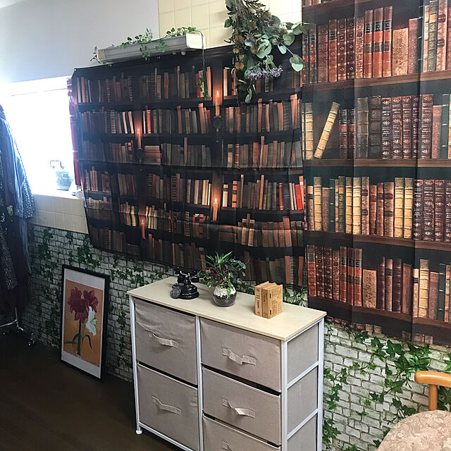 seana3761の-のれん BOOKSHELF 本棚 ブラウン 50021-BR 実店舗取寄せ品 85cm×150cm 暖簾 リアルプリントシリーズ _KWkFの家具・インテリア写真