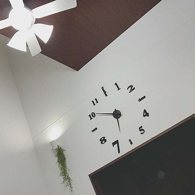 0804のヴァップス-DIY 壁時計 ウォールクロック シルバー針×ブラック文字 シンプル おしゃれ 壁掛け時計[送料無料(一部地域を除く)]の家具・インテリア写真