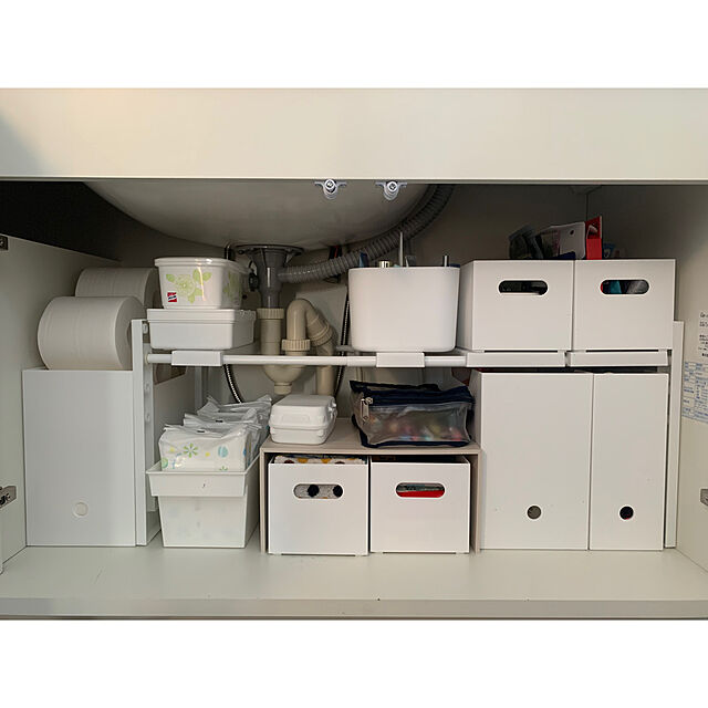 sytm2979のニトリ-整理ボックス クラネ ロータイプ ホワイト の家具・インテリア写真