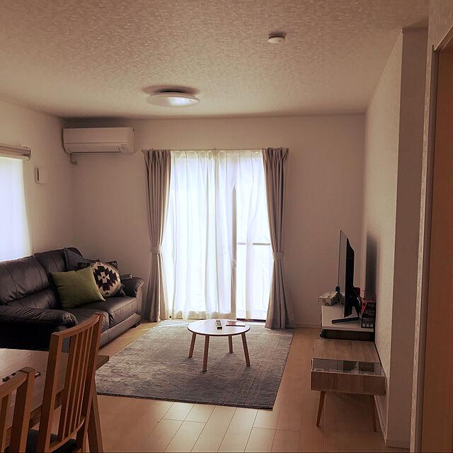 Atsukoのニトリ-3人用本革ソファ (ウォール3KD 革C1DBR) の家具・インテリア写真