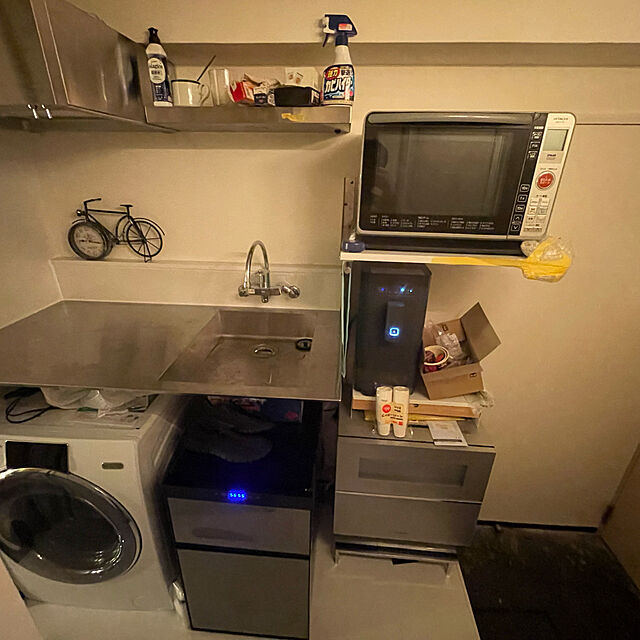 teruの-AQUA 【左開き】12．0kgドラム式洗濯乾燥機 ホワイト AQW-DX12M(W) [AQWDX12MW]【RNH】の家具・インテリア写真