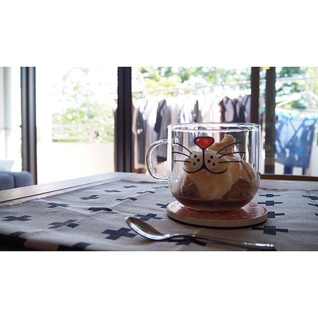 yoooookoのNATURE PAKR-耐熱ガラスカップ 耐熱ガラス マグカップ おしゃれ 北欧 大きい 紅茶 コーヒーマグ コーヒーマグ GLC001 500ML (猫)の家具・インテリア写真