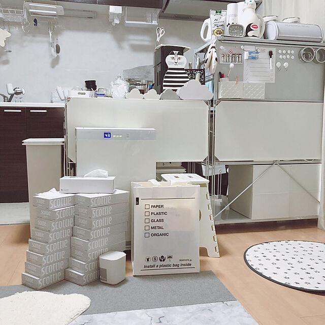 Emiの日本製紙クレシア-スコッティ パルプ材 ティシュー 400枚(200組) 5箱 ホワイトパッケージの家具・インテリア写真