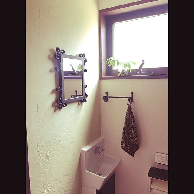 usuririの-タオルかけ アイアン タオルハンガー 洗面所 トイレ 黒　　　アイアンタオル掛け 2Mの家具・インテリア写真