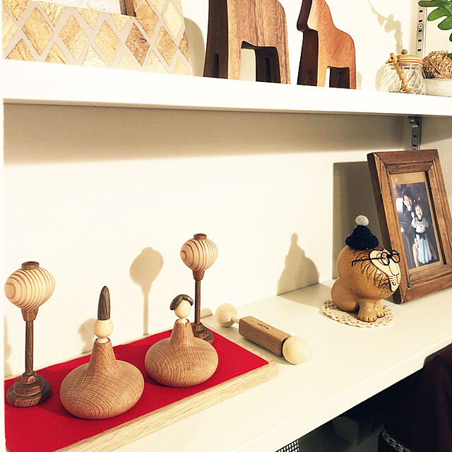 Makikoの-ホース Ｌ×Ｓサイズセット 馬 うま 飾り 置物 動物 オブジェ 木製 アニマル 置物 おしゃれ 北欧インテリア 雑貨 北欧雑貨 干支 インテリア デコレーション 無垢の家具・インテリア写真