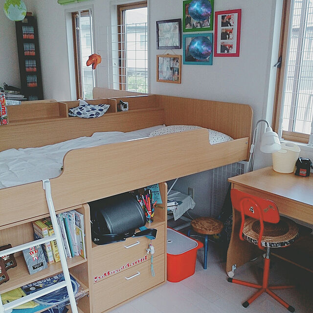 urchinのニトリ-システムベッド+デスク(デニッシュS LBR/WH) の家具・インテリア写真