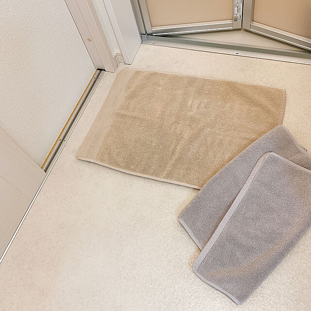 myhooomeのニトリ-洗いやすいタオル地コットンバスマット(テリー3 40X65 BE) の家具・インテリア写真