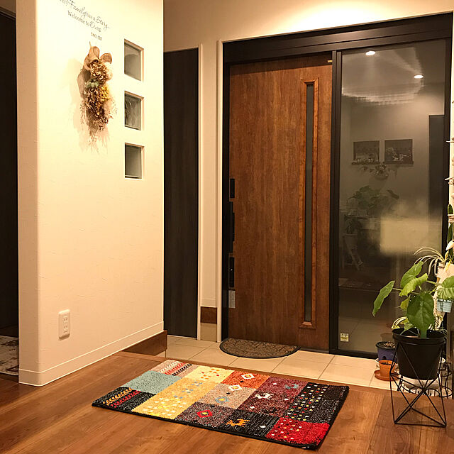 Nicoleのイケヒコ・コーポレーション-玄関マット トルコ製 ウィルトン織 『フォリア』 レッド 約60×90cm 2042569の家具・インテリア写真