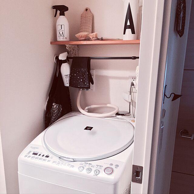 amipamaのシャープ-シャープ 洗濯乾燥機 タテ型 穴なし槽 ピンク 8.0kg ES-TX800-Pの家具・インテリア写真