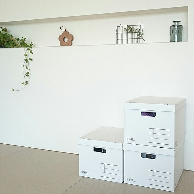 Marikoのコクヨ-コクヨ　収納ボックス（NEOS）　Lサイズ　フタ付き　ホワイト　A4－NELB－W　1個の家具・インテリア写真