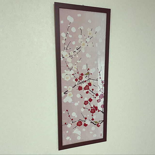 matsuchan02の-濱文様　捺染絵てぬぐい「紅白梅とぼたん雪」　メール便OKの家具・インテリア写真