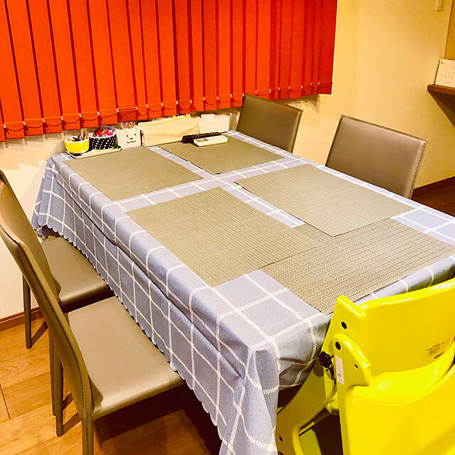 375のPurzest-Purzest テーブルクロス ビニール テーブルカバー 撥水 PVC 厚手 北欧 滑り止め ブルー135x180cmの家具・インテリア写真