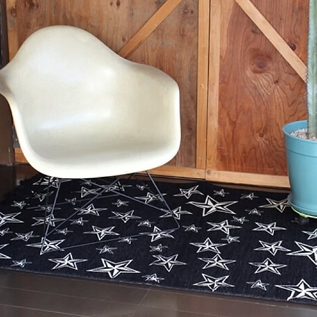 hotchpotchの-＼★ポイント10倍★送料無料★／【スターフリンジ キッチンマット 50×240 001194】【STAR FRINGE KITCHEN MAT キッチン 台所 マット ラグ カーペット 240cm 星柄 かわいい おしゃれ 北欧 床暖房対応 ホットカーペット対応 洗える 滑り止め 新生活 ギフト】の家具・インテリア写真