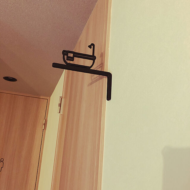 mojaの-バスルームサイン Ｌ型フレーム （バスルームサイン バスルームマーク 突き出しタイプ）の家具・インテリア写真