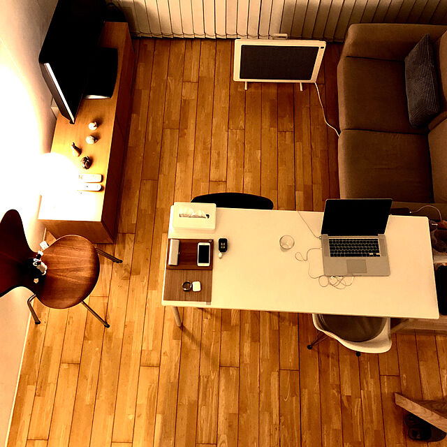 lagomの無印良品-デスク脚・スチール・幅１５０ｃｍ用／ライトグレー（システムタイプ）の家具・インテリア写真