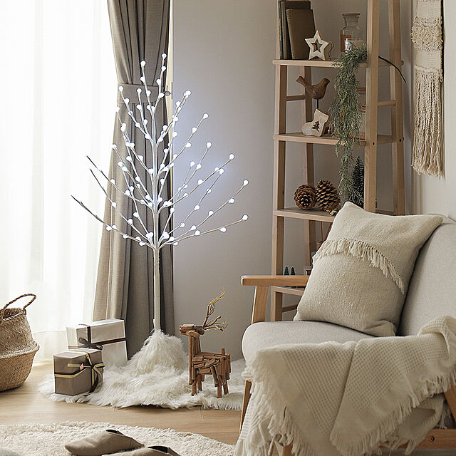 MODERN_DECOの-クリスマスツリー ブランチライト 120cm おしゃれ 北欧 LED 枝 イルミネーション LEDツリー オーナメントなし シンプル リアル インテリア ディスプレイ クリスマス雑貨の家具・インテリア写真