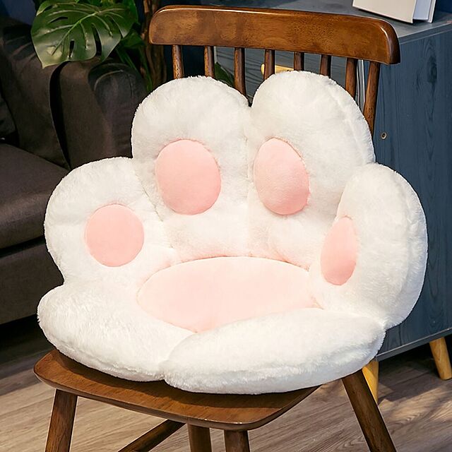 aiojapanの-椅子 クッション 猫 肉球 ホワイト 70×60cm 抱き枕 ぬいぐるみ 動物 ネコ 猫ちゃん CAT アニマル かわいいの家具・インテリア写真