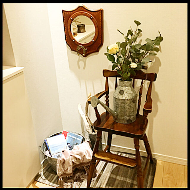 PONの-シャビーな質感のハンドメイド花器、使い方色々、インテリアとしてオススメ［ブリキ タブ］の家具・インテリア写真