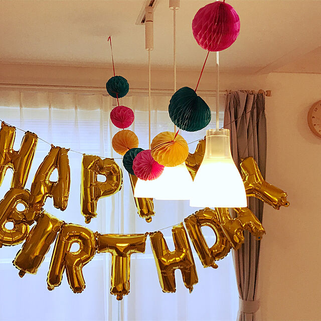 Kochanの-バースデー バルーン 誕生日 おめでとう！ HAPPY BIRTHDAY ガーランド パーティー 飾り 風船 バースデーバルーン パーティー サプライズ プレゼント 飾り付け ハートバルーン36cm付きの家具・インテリア写真