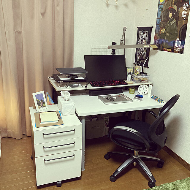 kurosuzume28のニトリ-デスクワゴンセット(サーヤ) の家具・インテリア写真