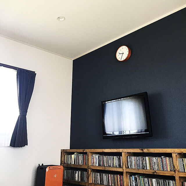 eriの加藤木工-KATOMOKU plywood wall clock ライトブラウン スイープ（連続秒針） km-36M φ252mm (クォーツ時計)の家具・インテリア写真