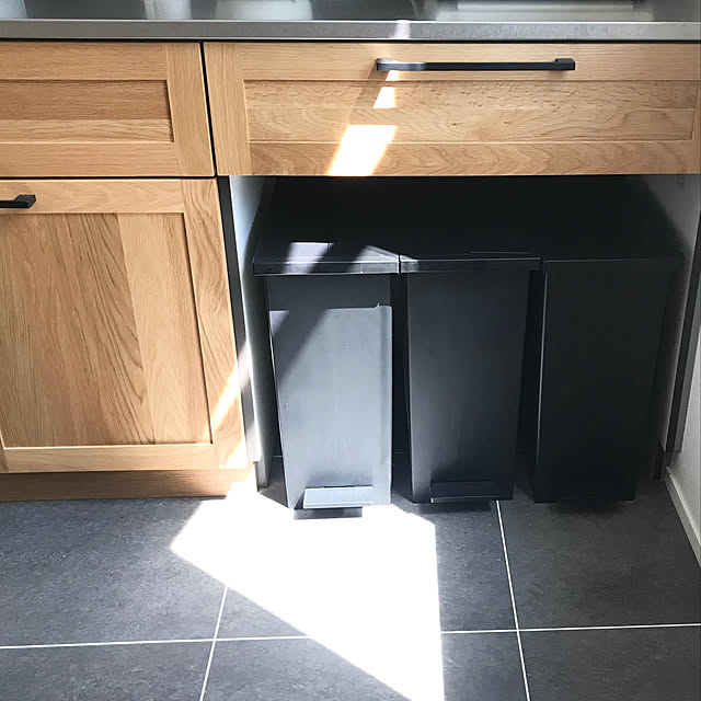 写真付きレビュー Keyuca公式店 送料無料 ケユカ Arrots ダストボックスii ゴミ箱 27l ブラック 2個セット おしゃれ キッチン スリム 黒 キャスター付き 分別 ごみばこ ペダル式 キッチンゴミ箱 ふた付き ペダル 足踏み 蓋つき 観音開き カウンター下 省スペース