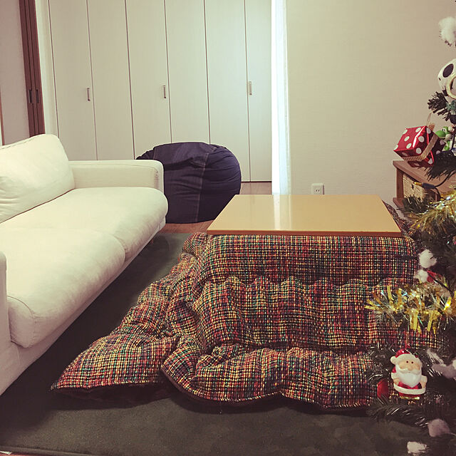 osiriの無印良品-綿帆布ソファ本体ワイドアーム用カバー／生成の家具・インテリア写真
