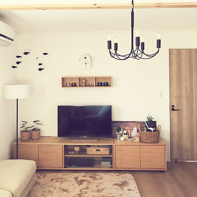Oboro-tofuの無印良品-スタッキングキャビネット・幅８２．５ｃｍ・基本セット・オーク材の家具・インテリア写真
