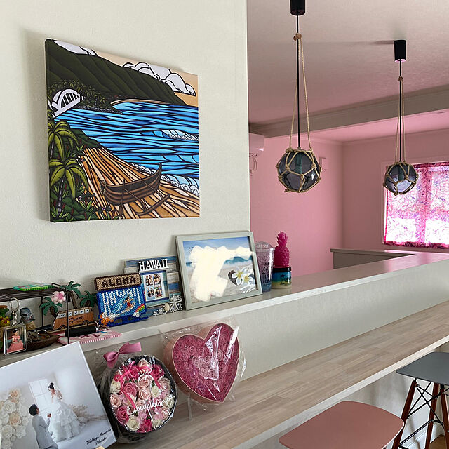 aiの-ハワイビーチポップアートキャンバス壁アート絵画ブルーシーココナッツツリーポスタープリント写真用リビングルームの装飾家の装飾50x50cmx3非フレームの家具・インテリア写真