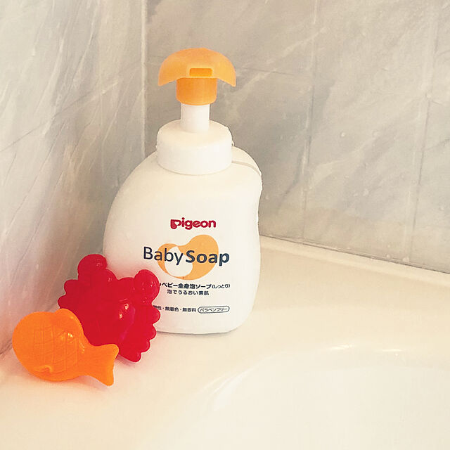 Kumikoの-即納 日本製 ピジョン ベビー全身泡ソープ 本体 500mL pigeon ベビーソープ baby soap 赤ちゃん ベビースキンケア 泡 ソープ 顔 全身 キッズソープ からだ 赤ちゃんの家具・インテリア写真