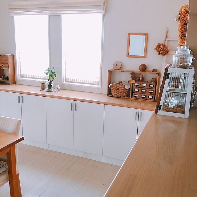 HARUの無印良品-オーク無垢材ダイニングテーブル・長方形２の家具・インテリア写真