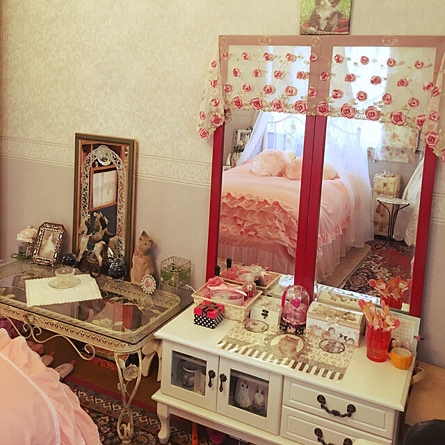 Miyukiの萩原-テレビ台　フェミニン　姫系　幅90cm　ホワイト （ AVラック TVボード ）の家具・インテリア写真