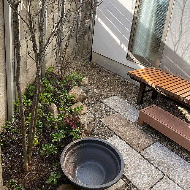 yokoの-ガーデンパン 「水鉢 ブラック」の家具・インテリア写真