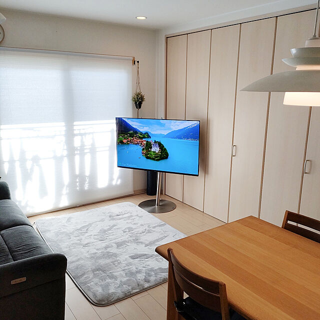 VERANDARJUNのアイリスオーヤマ-アイリスプラザ ラグパット クッション性 S グレー RGPD-S 幅約120×奥行約175×高さ約0.9㎝の家具・インテリア写真