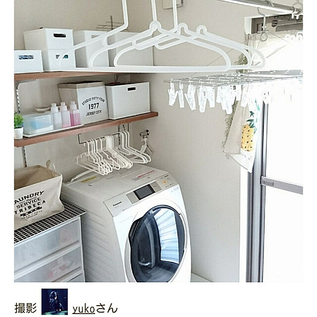 yukoの無印良品-アルミ角型ハンガー 特大 ポリカーボネートピンチ仕様の家具・インテリア写真