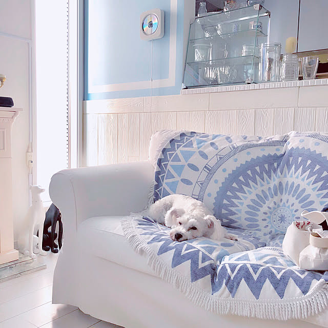 suzyのイケア-IKEA イケア [カバー] EKTORP 2人掛け用ソファカバー, ヴィッタリード ホワイトの家具・インテリア写真