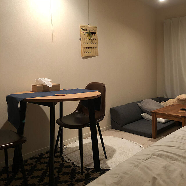 rarasayaのニトリ-フロアマット(クロッシェH 直径90) の家具・インテリア写真
