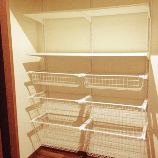 Momokoのイケア-★送料無料★イケア 通販 ikea IKEA ALGOT 壁用支柱/ワイヤーバスケット ホワイトの家具・インテリア写真