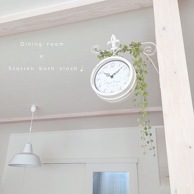 yukinyanの秋月貿易-ステーションクロック ボスサイド ウォールクロック/壁掛け時計/Lサイズ 両面時計 おしゃれ時計 アンティークの家具・インテリア写真