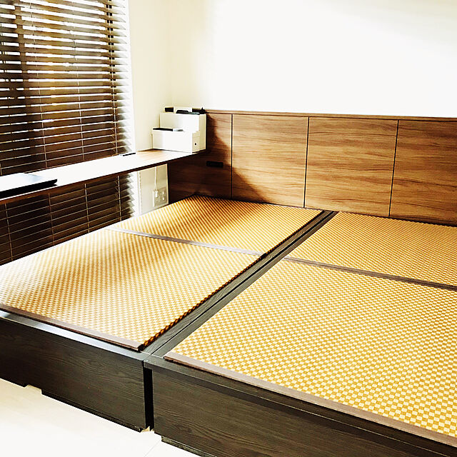makiの-組立設置付 美草・日本製 小上がりにもなるモダンデザイン畳収納ベッド 新生活 花水木 ハナミズキ ワイド 40mm厚 シングルの家具・インテリア写真