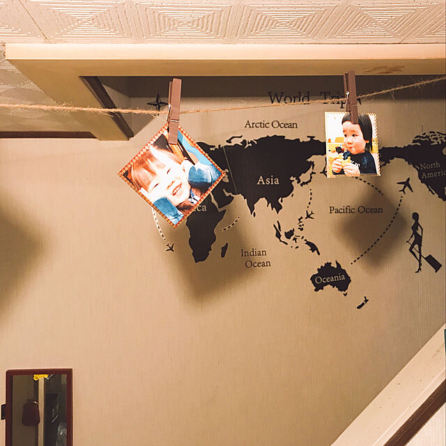 tamutamuのRSPG-ロキリフ ウォールステッカー (世界地図 旅行)(仕上 140 x 80)の家具・インテリア写真