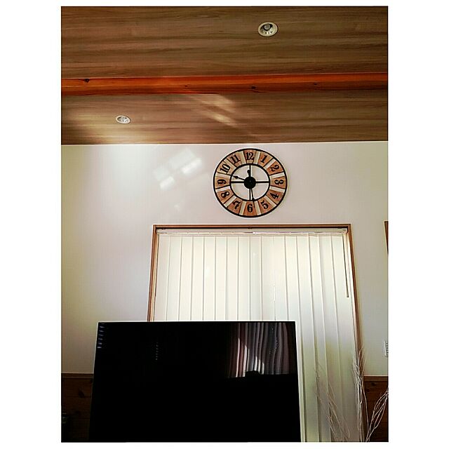 maumauの-時計 壁掛け 掛け時計 丸 レトロ アンティーク 北欧 木製 　 ウォールクロックウッドデッキの家具・インテリア写真