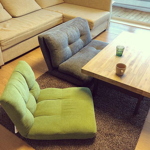 missimoのニトリ-コンパクトつながるポケットコイル座椅子(クーンS YGR) の家具・インテリア写真
