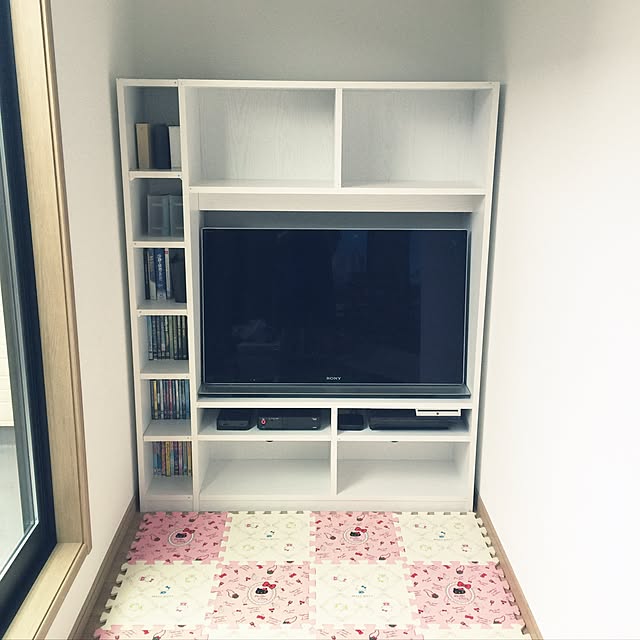 chocomarrowのニトリ-テレビボード(Nウェルカー120 WH) の家具・インテリア写真
