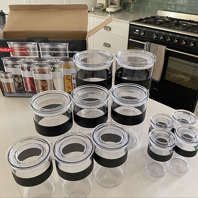 suaustraliaの-Bodum Presso Shatterproof Storage Jar 12 Piece Set, Blackの家具・インテリア写真