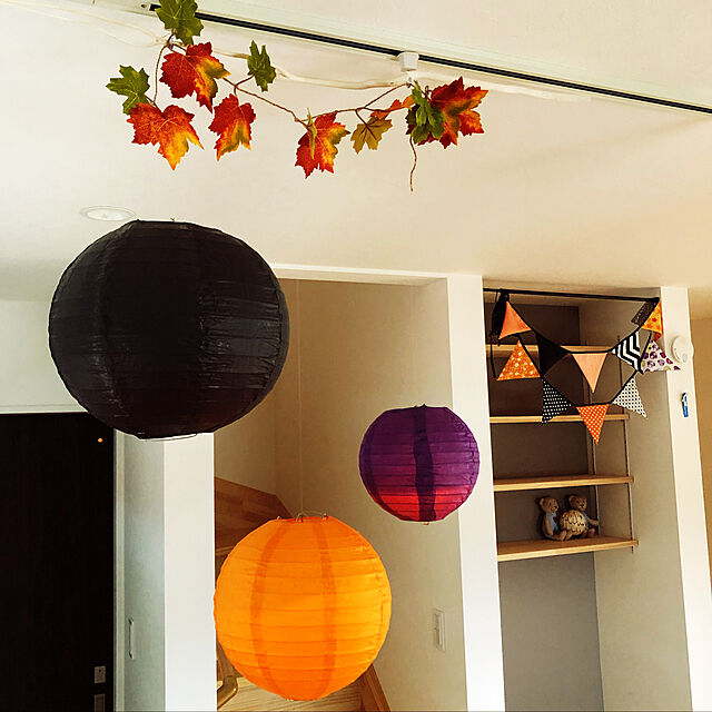 mk42の-ハロウィン 提灯 ペーパーランタンセット 簡単飾り付け LEDライト バナー付き パーティー デコレーション おしゃれの家具・インテリア写真